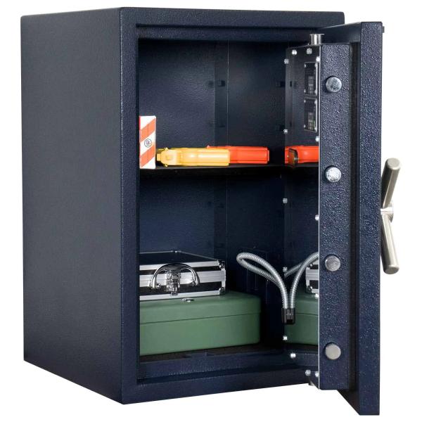 Rottner Wertschutzschrank EN1 Exklusiv Titan Fire 65 Elektronikschloss PS650 SOS Schlüssel blau T06470